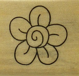 Docrafts - Anita's - Small Flower Wood Mounted Rubber Stamp