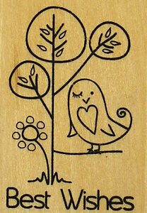Docrafts - Anitas Wood Mounted Rubber Stamp - Best Wishes