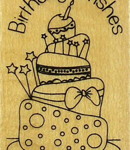 Docrafts - Anitas Wood Mounted Rubber Stamp - Birthday Wishes