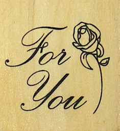 Docrafts - Anitas Wood Mounted Rubber Stamp - For You