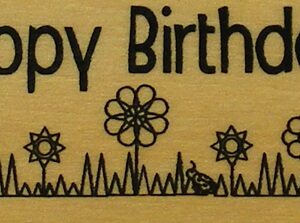 Docrafts - Anitas Wood Mounted Rubber Stamp - Happy Birthday