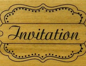Docrafts - Anitas Wood Mounted Rubber Stamp - Invitation