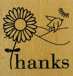 Docrafts - Anitas Wood Mounted Rubber Stamp - Thanks