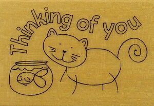 Docrafts - Anitas Wood Mounted Rubber Stamp - Thinking Of You