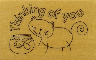 Docrafts - Anitas Wood Mounted Rubber Stamp - Thinking Of You