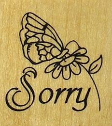 Docrafts - Anitas Wood Mounted Rubber Stamps - Sorry