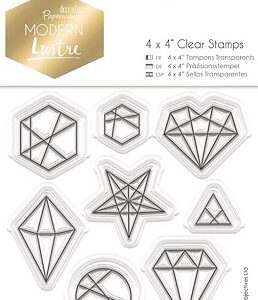 Docrafts - Modern Lustre Geo Shapes Clear Stamps
