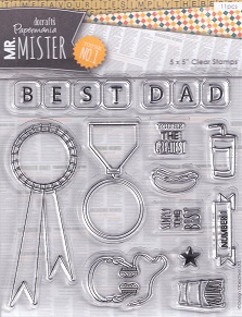 Docrafts - Mr Mister 5 x 5" Clear Stamps