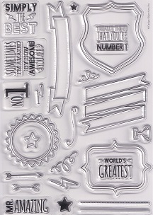 Docrafts - Mr Mister A5 Clear Stamp Set - Text - Image 2