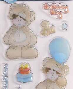 Docrafts - Padded Paws Teddy Bear Clear Stamps