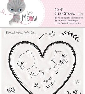 Docrafts Papermania - Little Meow 4x4 Clear Stamp Set