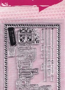 Docrafts - Typograph Clear Stamp - Birthday