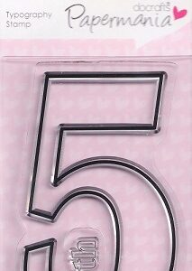 Docrafts - Typograph Clear Stamp - Number Five