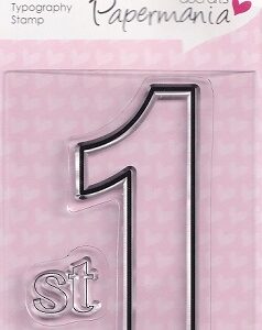 Docrafts - Typograph Clear Stamp - Number One