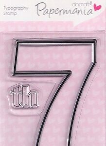 Docrafts - Typograph Clear Stamp - Number Seven