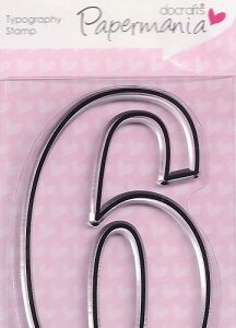 Docrafts - Typograph Clear Stamp - Number Six