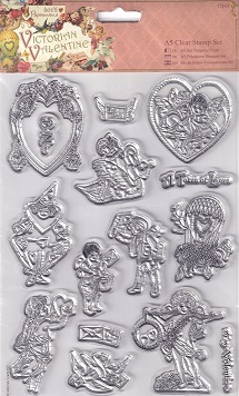 Docrafts - Victorian Valentine A5 Clear Stamp Set