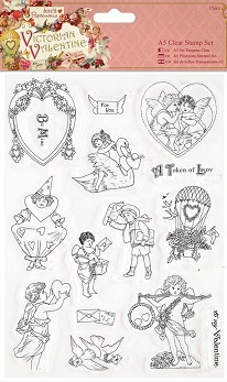 Docrafts - Victorian Valentine A5 Clear Stamp Set - Image 2