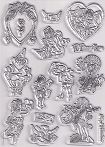 Docrafts - Victorian Valentine A5 Clear Stamp Set - Image 3