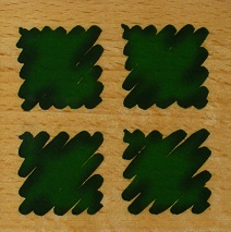 Docrafts - Whispers Retro Green Squares Rubber Stamp