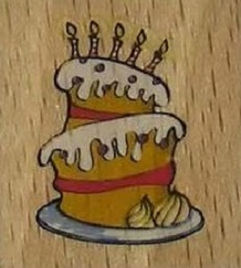 Docrafts - Whispers Rubber Stamp - Birthday Cake