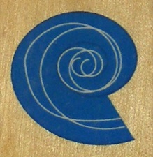 Docrafts - Whispers Rubber Stamp - Blue Snail Shell