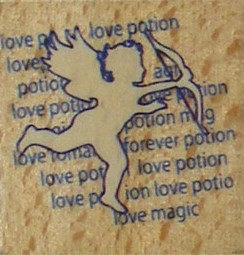 Docrafts - Whispers Rubber Stamp - Cupid & Sentiment