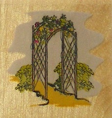 Docrafts - Whispers Rubber Stamp - Garden Archway