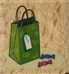 Docrafts - Whispers Rubber Stamp - Gift Bag
