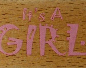 Docrafts - Whispers Rubber Stamp - It's A Girl