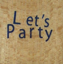Docrafts - Whispers Rubber Stamp - Let's Party