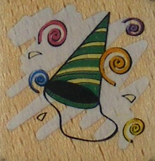 Docrafts - Whispers Rubber Stamp - Party Hat