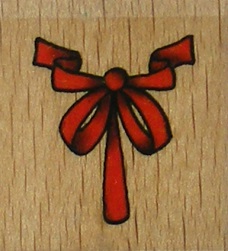Docrafts - Whispers Rubber Stamp - Red Bow