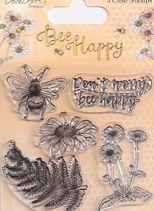 Dovecraft - Bee Happy Clear Stamps