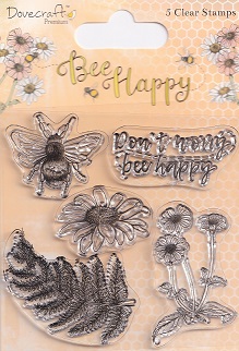Dovecraft - Bee Happy Clear Stamps