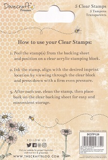 Dovecraft - Bee Happy Clear Stamps - Image 2