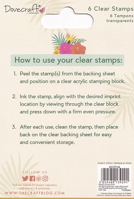 Dovecraft - Finding Paradise Clear Acrylic Stamp Set - Image 4