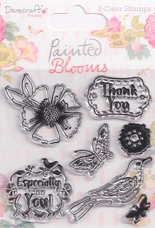 Dovecraft - Painted Blooms Acrylic Stamp Set