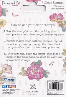 Dovecraft - Painted Blooms Acrylic Stamp Set - Image 2