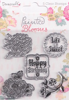 Dovecraft - Painted Blooms Acrylic Stamp Set