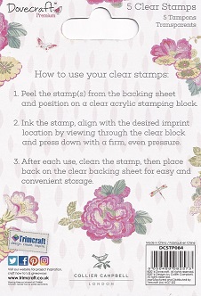 Dovecraft - Painted Blooms Acrylic Stamp Set - Image 2