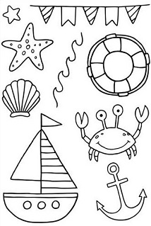 EFCO - Summer Holiday Clear Acrylic Stamp Set - Image 3