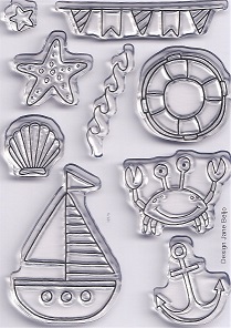 EFCO - Summer Holiday Clear Acrylic Stamp Set - Image 2