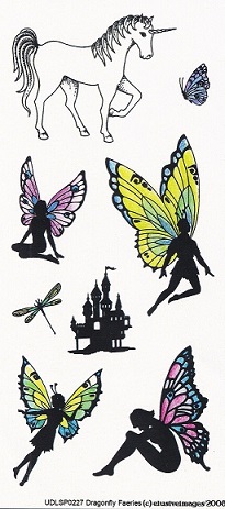 Elusive Images - Dragonfly Faeries Unmounted Rubber Stamp Sheet