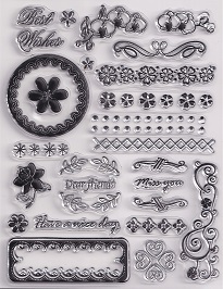 Habico - Large Border 2 Clear Stamp Set - Image 2