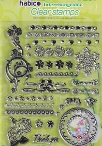 Habico - Large Border 4 Clear Stamp Set