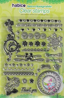Habico - Large Border 4 Clear Stamp Set