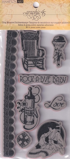 Hampton Arts - Graphic 45 Cling Mounted Rubber Stamps - Little Darlings