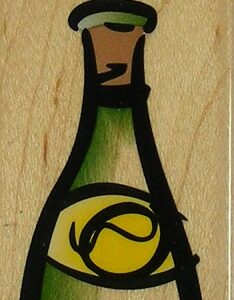 Hero Arts - Champagne Bottle Rubber Stamp