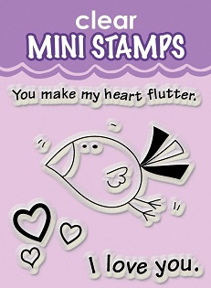 Inkadinkado - Heart Flutter Mini Clear Stamps